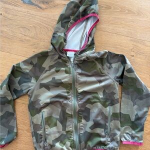Hanna Andersson Camouflage Hoodie with Pink Accents